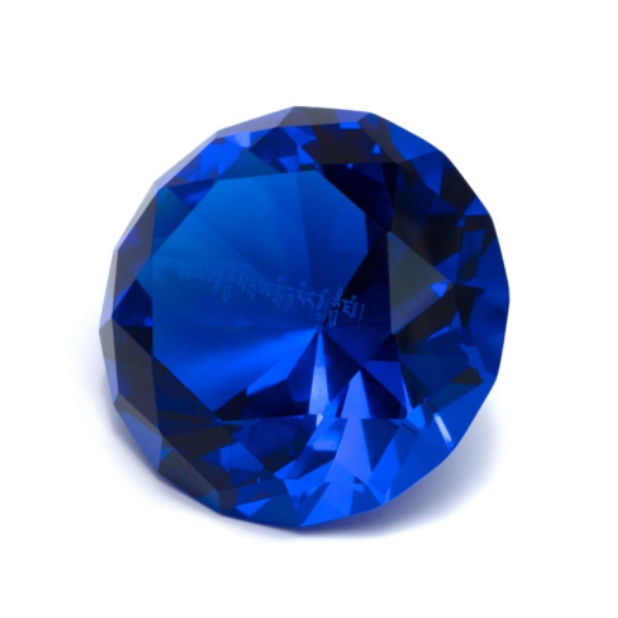 Синий кристалл с мантрой Будды Медицины (5 см) - изображение #4649