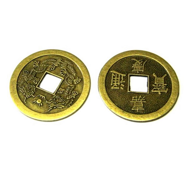 Монета бронзовая с иероглифами, 38 мм
