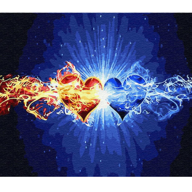Картина по номерам «Гармония двух сердец», которую можно купить в интернет-магазине фэн-шуй "Мой Талисман"
