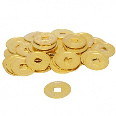 Золотые монеты феншуй