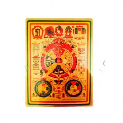 Огненная черепаха с защитными символами (янтра)