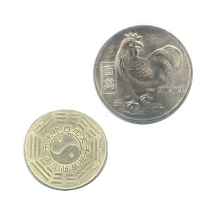 Китайская монета Петух