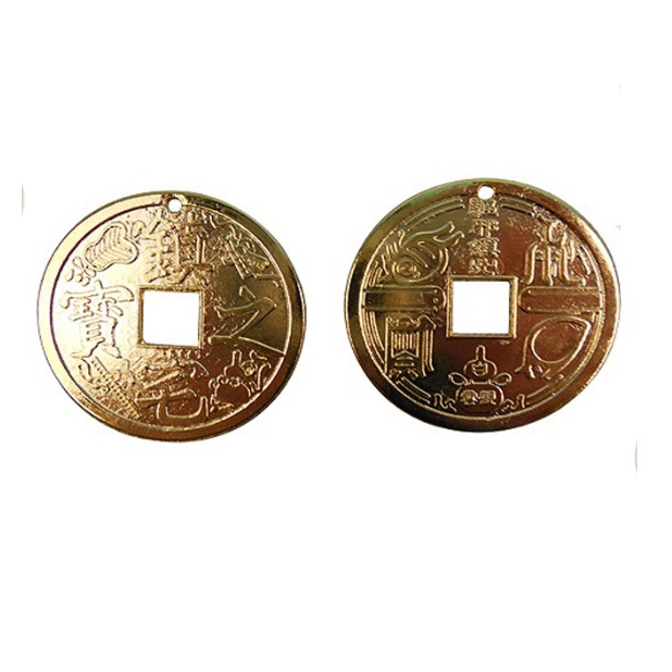 Золотая монета фен-шуй из коллекции монет интернет-магазина фэн-шуй "Мой Талисман"