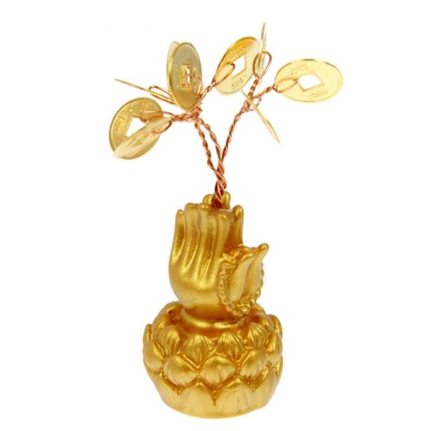 Дерево с монетками в руках Будды можно купить в интернет-магазине фэн-шуй "Мой Талисман"