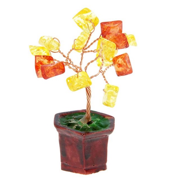 Денежное дерево с самоцветами для вазы богатства можно купить в интернет-магазине фэн-шуй "Мой Талисман"