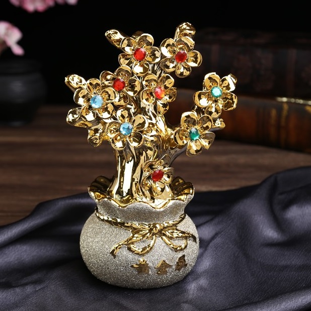 Денежно дерево с золотыми цветами можно купить в интернет-магазине фэн-шуй "Мой Талисман"