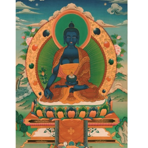 Будда Медицины (картинка-магнит) можно купить в интернет-магазине фэн-шуй "Мой Талисман"