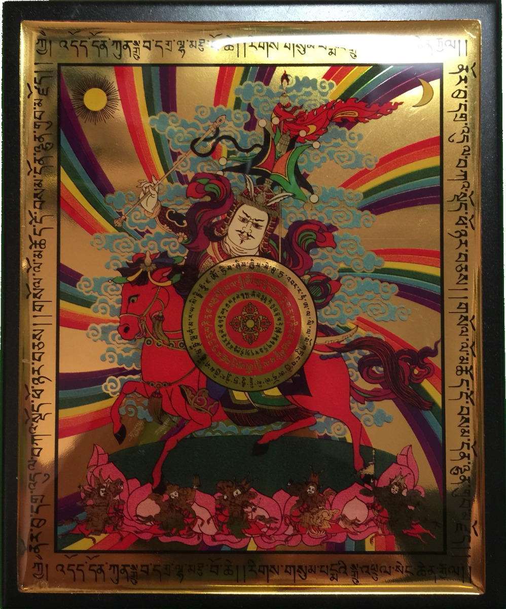 Табличка с изображением Короля Гесера с мантрами можно купить в интернет-магазине фэн-шуй "Мой Талисман"