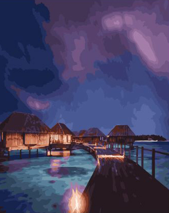 Вечер на Мальдивах  (картина по номерам) - изображение #3315
