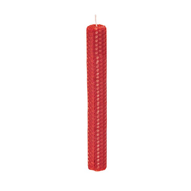 Свеча красная восковая (22 см), Магическая Эко-свеча «Справедливость»  из коллекции свечей для ритуалов феншуй интернет-магазина фэн-шуй "Мой Талисман"