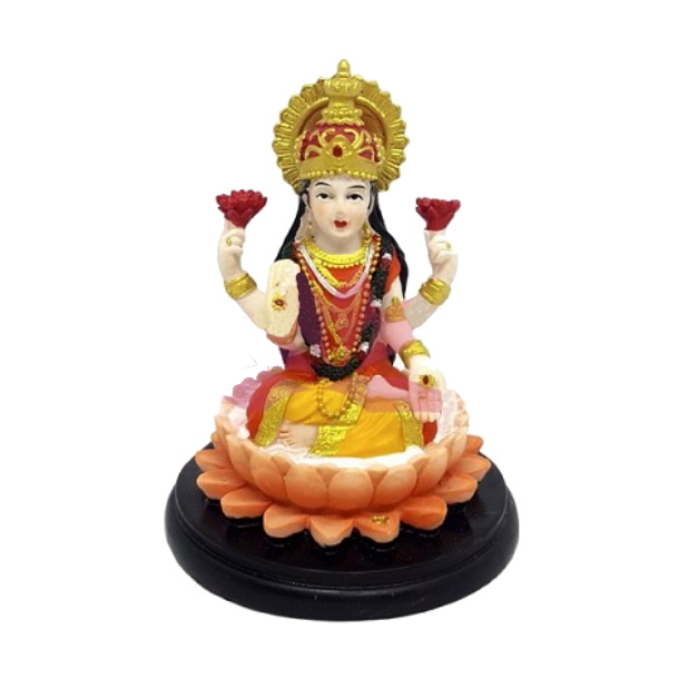 Богиня Лакшми с цветами из коллекции статуэток феншуй интернет-магазина фэн-шуй "Мой Талисман"