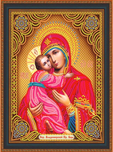 Владимирская икона Божией Матери (алмазная вышивка) - изображение #3261