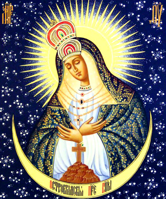 Икона Божией Матери (алмазная вышивка), которую можно купить в интернет-магазине фэн-шуй "Мой Талисман". Вышивки, картины, сувениры.
