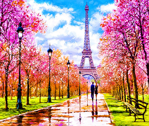 Прогулка в Париже (алмазная вышивка) - изображение #3330