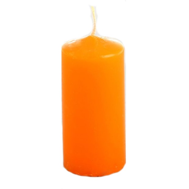 Свеча оранжевая из коллекции свечей для ритуалов феншуй интернет-магазина фэн-шуй "Мой Талисман"