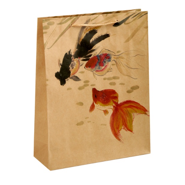 Подарочный пакет с рыбками из коллекции интернет-магазина фэн-шуй "Мой Талисман"
