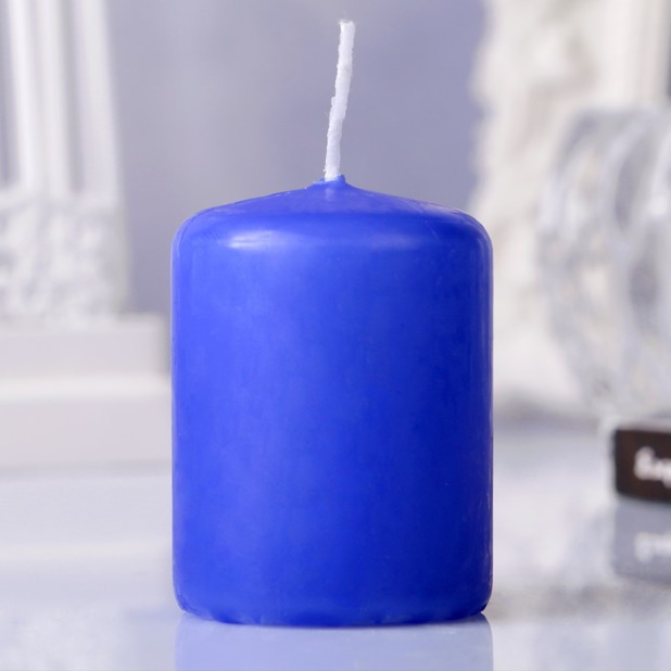 Свеча из коллекции интернет-магазина фэн-шуй "Мой Талисман". Синяя свеча "Здоровье" Для ускорения процесса выздоровления