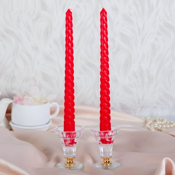 Красная свеча 25 см из коллекции свечей для ритуалов феншуй интернет-магазина фэн-шуй "Мой Талисман"