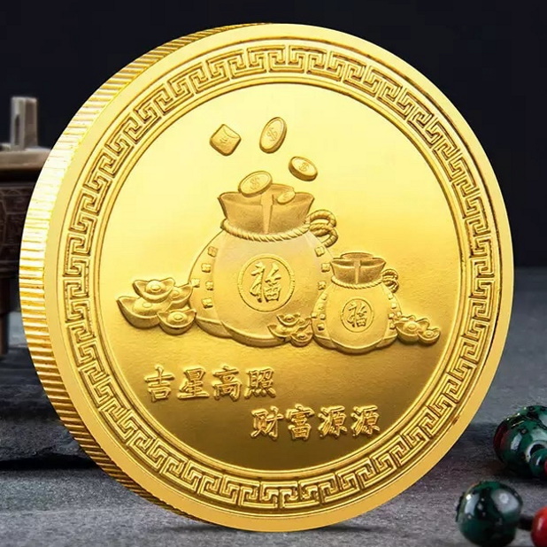 Сувенирная монета "Бык с монетами" - изображение #4256