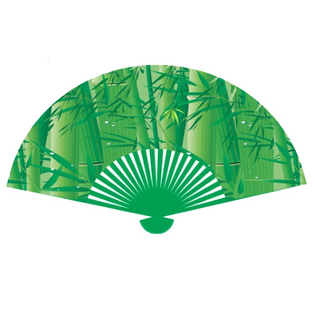 веер зеленый с бамбуком можно купить в интернет-магазине фэн-шуй "Мой Талисман"