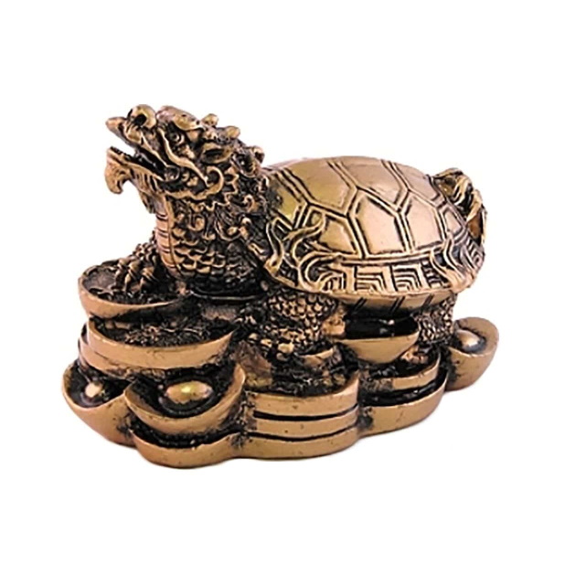 Драконо-черепаха на монетах и слитках
