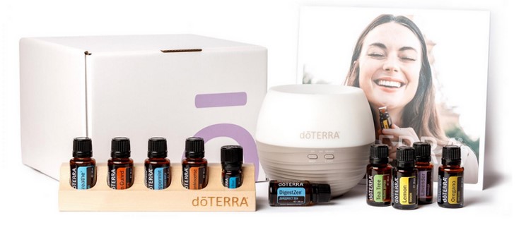 Набор эфирных масел doTERRA, Эфирный дом, 10 шт. с диффузором