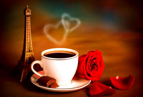Аромат любви (алмазная вышивка) кофе, роза, шоколад, которую можно купить в интернет-магазине фэн-шуй "Мой Талисман"