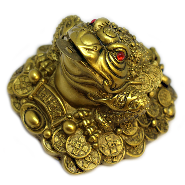 Трехлапая жаба с монетой во рту по фен-шуй из коллекции  интернет-магазина фэн-шуй "Мой Талисман"